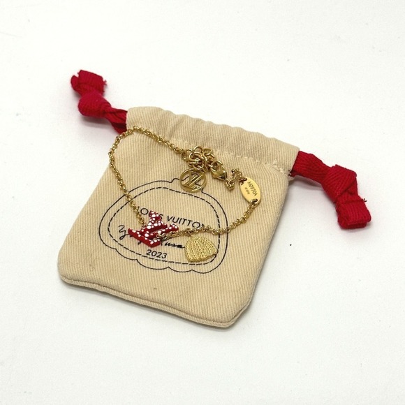 LOUIS VUITTON Red Charm Bracelet - Picture 7 of 7